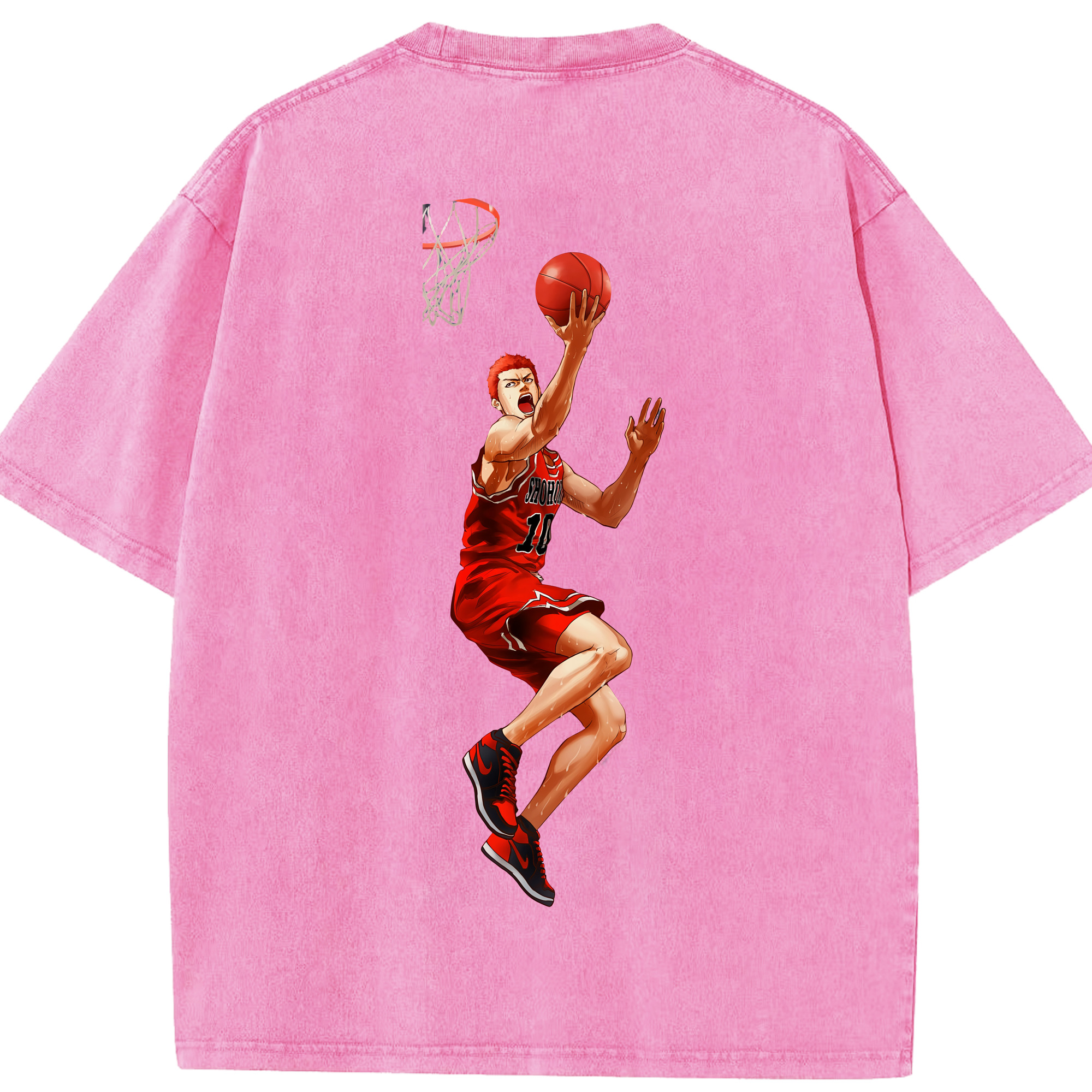 （画像用） SLAM DUNK／スラムダンク 綿100% ヴィンテージ風 半袖Tシャツ（背面プリント）